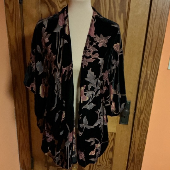 Urban Outfitters Entro Floral Velvety Kimono - Picture 8 of 11
